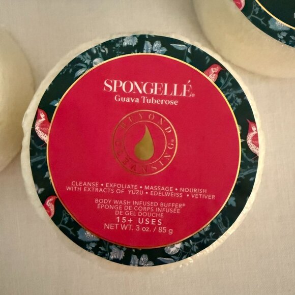 Spongelle Bath Trio Gift Set Body Wash Infused Buffers Holiday Self Care Spa Box - Picture 7 of 16